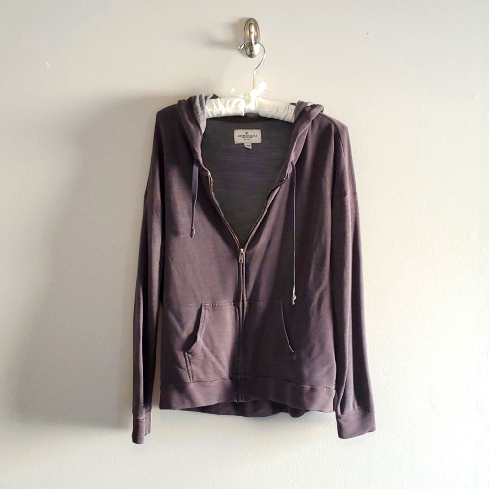 Slouchy American Eagle Navy Blue M Zip-up Hoodie